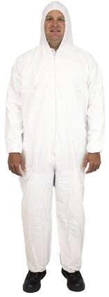 Safety Zone 60 Gram Microporous Tyvek-Like Coveralls with Hood & Elastic Wrists