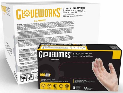 Ammex Gloveworks 4 Mil Vinyl Powder Free Gloves