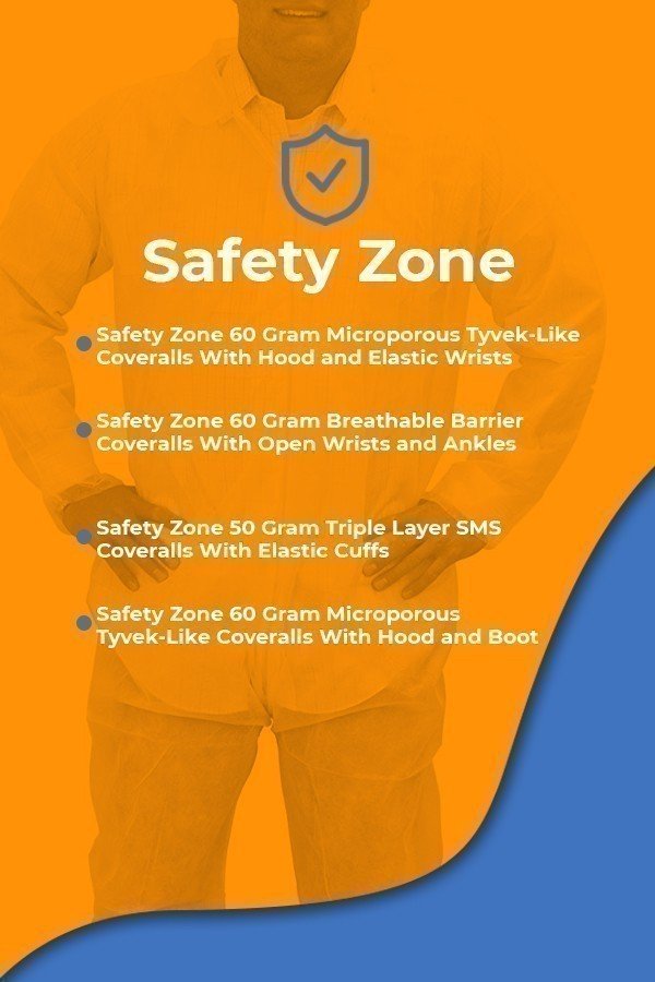 Safety Zone Water Resistant Work Coveralls