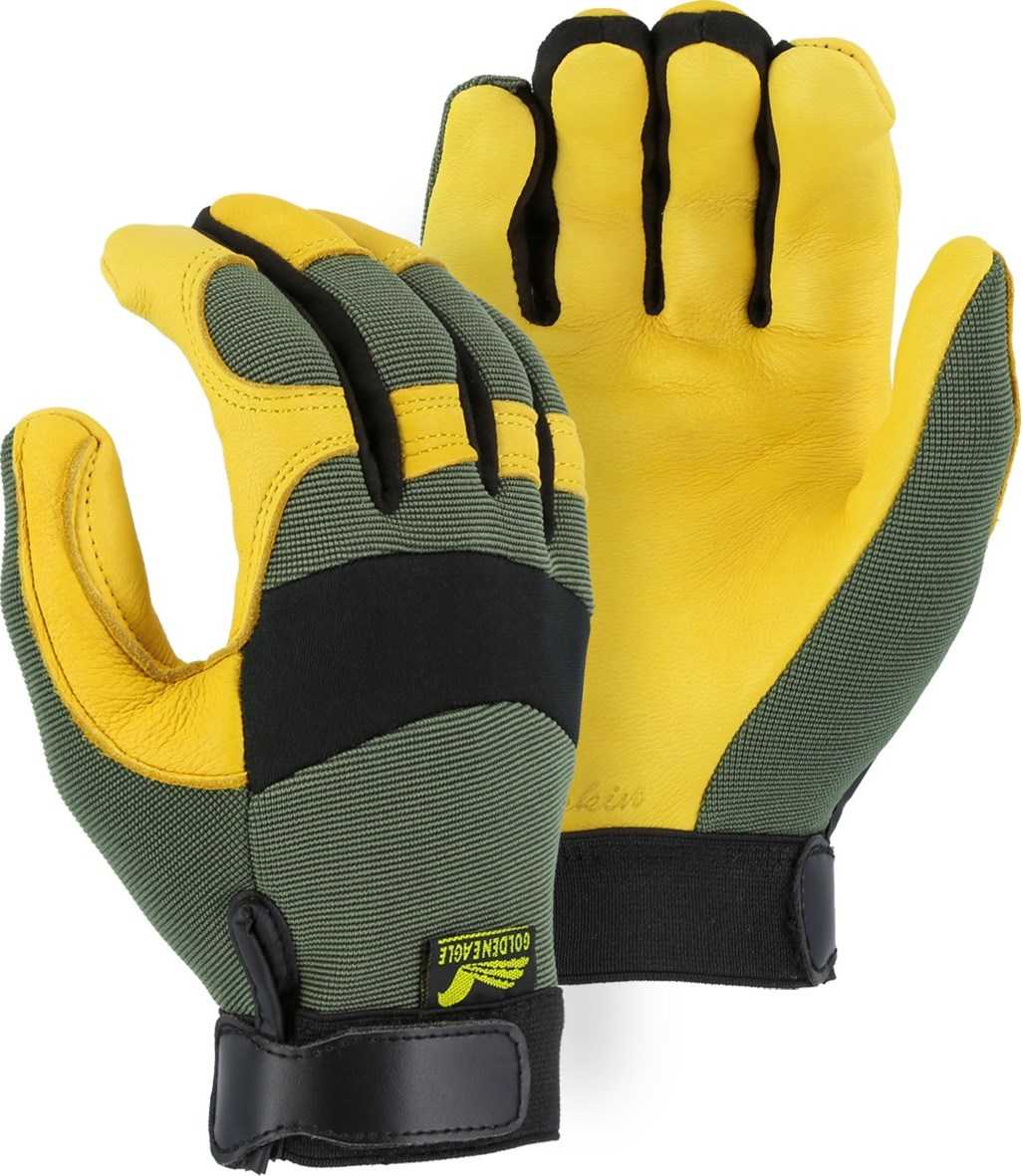 Majestic 2150GR Golden Eagle Mechanics Deerskin Gloves
