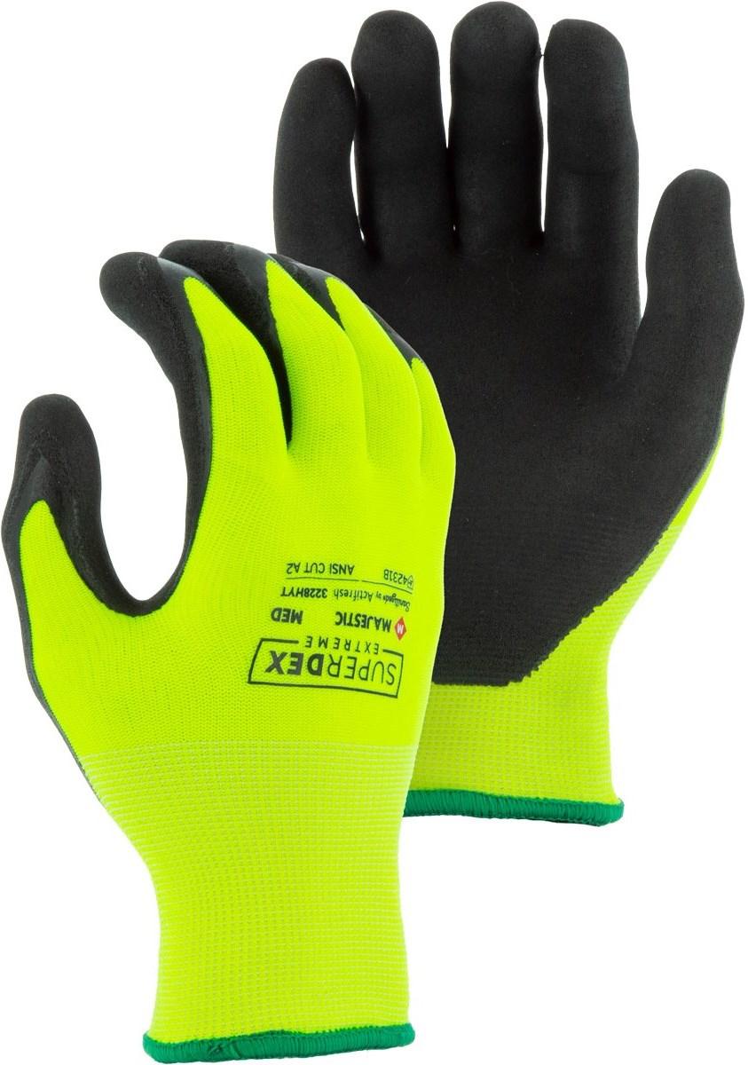 Majestic 3228HYT SuperDex 15 Gauge Cold Weather Hi Vis Gloves