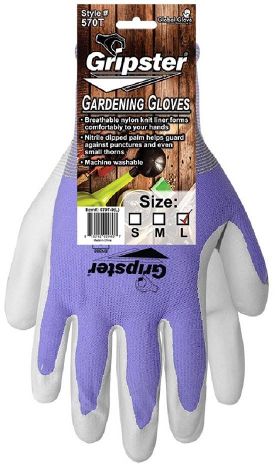 Global Glove 570t Garden Gripster, Nitrile Touch Garden Gloves Small Size