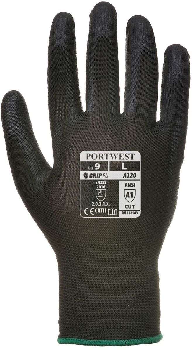 Portwest A120 Best Selling PU Palm Gen Handling Work Gloves Pick Size Color Qty 