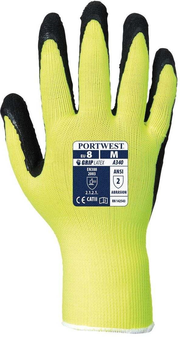 Portwest High Visibility Performance Safety Impact Work Gloves Hi Viz Yellow 