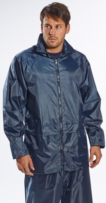 Black Small Portwest US440BKRS Regular Fit Classic Rain Jacket 