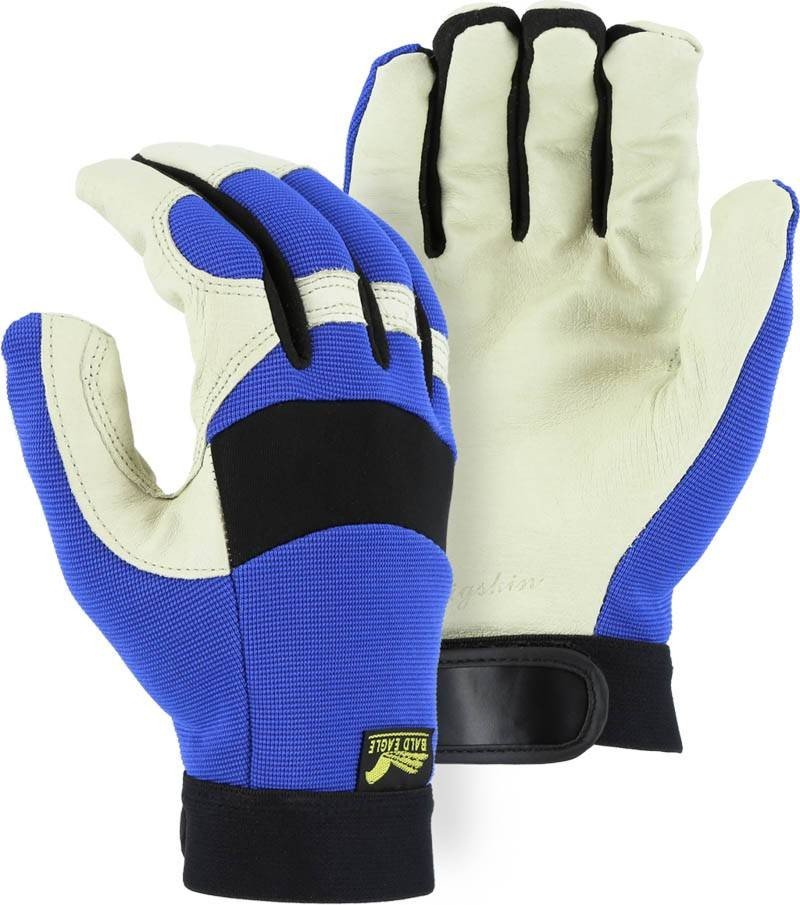 Majestic 2152 Bald Eagle Mechanics Gloves with Pigskin Palm PalmFlex