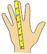 Measure the height of the hand