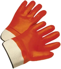 PIP 1017OR PVC Dipped Insulated & Waterproof Jersey Lined  Gloves with Smooth Finish - Size Large