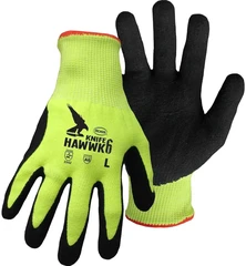 PIP 1CF7007N Knife Hawwk Hi-Viz Knit HPPE Blend Padded Palm Gloves - Cut Level A6