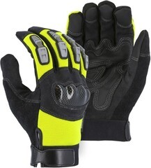 Majestic 2123HVY Knuckle Guard Heavyweight Hi Vis Gloves