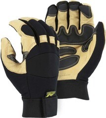 Majestic 2160 Black Eagle Mechanics Gloves with Pigskin Palm and Grip Patches