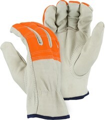 Majestic 2510HVO Cowhide Hi Vis Drivers Gloves