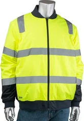 PIP Bisley ANSI Type R Class 3 Bomber Jacket with Built-In Padded Lining