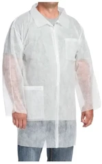 PIP Spunbond Polypropylene Lab Coats - With Pockets, Open Wrists