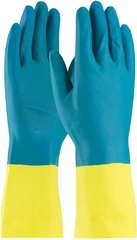 PIP Assurance 52-3670 Flock Lined 28 Mil Neoprene/Latex Chemical Resistant Gloves with Raised Dia...