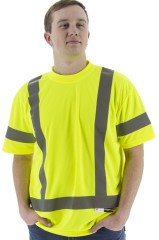 Majestic Hi Vis Moisture Wicking Short Sleeve T Shirt - Type R, ANSI 3