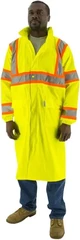 Majestic Hi Vis Waterproof Rain Coat With DOT Striping - ANSI 3