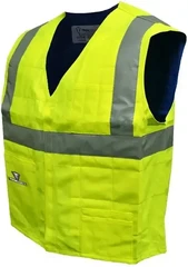 Techniche HyperKewl Evaporative Cooling Traffic Safety Vest - 5+ DAYS TO SHIP