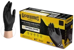 Ammex Gloveworks Premium 6 Mil Nitrile Exam Powder Free Gloves