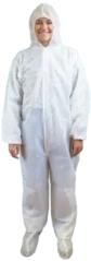 Nova-Plus Heavy Polypropylene Coveralls with Elastic Wrists, Attached Hood & Boots