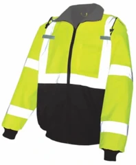Seattle Glove Hi Vis Bomber Jacket with Radio Straps And Pocket