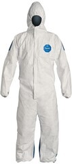 Liberty Safety Dupont Tyvek Coveralls with Attached Hood, Elastic Wrists & Ankles