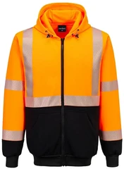 Portwest Hi Vis Contrast Segmented Tape Zipped Hoodie