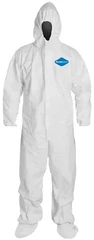 Liberty Safety Permagard II E18122 Microporous Coveralls with Hood, Elastic Cuffs & Boots
