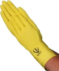 Vanguard 16 Mil Flock Lined Chemical Resistant Latex  Gloves