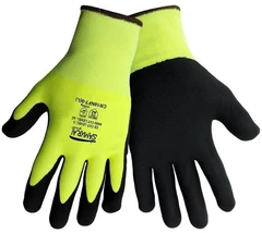 Global Glove Samurai CR18NFT Hi Vis Nitrile Foam Dipped Gloves - Cut Level A4