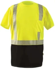Occunomix UPF 30 Moisture Wicking  OCX Patented Black Bottom T-Shirt w/ Pocket - Class 2