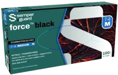 Semperguard Force Black Premium 5 Mil Nitrile Exam Powder Free Gloves