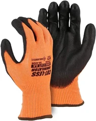Majestic Hi Vis Cut-Less Annihilator Knit Gloves with Polyurethane Palm Coating - Cut Level A4