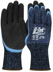 PIP 41-8014 G-Tek PolyKor Winter Lined Gloves with Double-Dip Latex MicroSurface Grip
