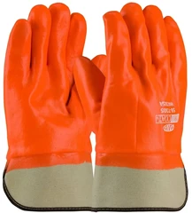 PIP 58-7305 ProCoat Hi-Vis Waterproof Insulated PVC Dipped Glove with  Safety Cuff - Size Large
