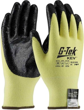 PIP G-Tek Kev 09-K1450 Nitrile Coated Smooth Grip Gloves - ANSI Cut Level A2