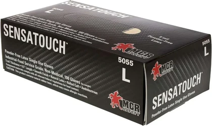 MCR Safety Memphis  SensaTouch Biodegradable Premium 5 Mil Latex 9.5" Powder Free Gloves