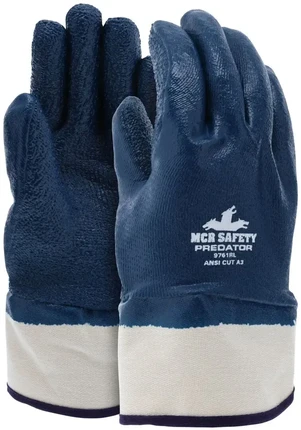 MCR Safety 9761R Predator Series Fully Coated Rough Textured Nitrile Gloves -  Cut Level A3