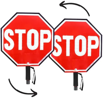 Stop-Lite 18" LED Red Stop/Stop Paddle Sign