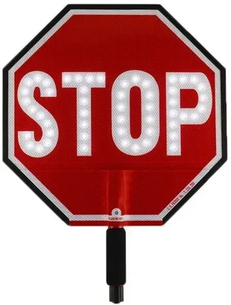 Stop-Lite 18" LED Red Stop/Stop Paddle Sign