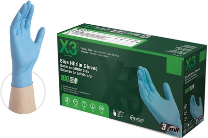 Ammex 3-4 Mil Nitrile Powder Free Gloves