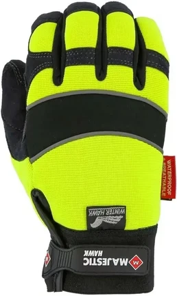 Majestic 2145HYH Winter Lined Waterproof Gloves with Hi Vis Knit Back