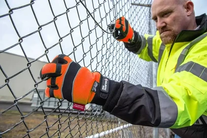 Majestic 2145HYH Winter Lined Waterproof Gloves with Hi Vis Knit Back