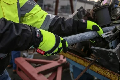 Majestic 2145HYH Winter Lined Waterproof Gloves with Hi Vis Knit Back