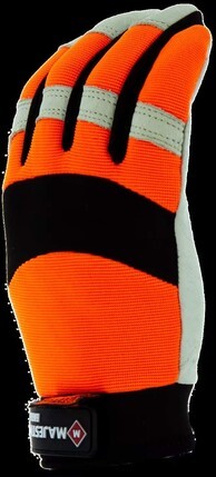 Majestic 2152HV Bald Eagle Hi Vis Mechanics Gloves with Pigskin Palm