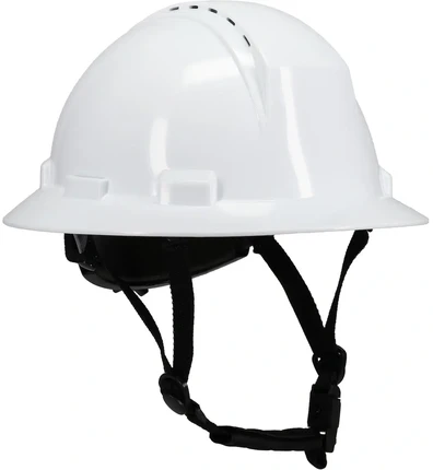 PIP Kilimanjaro Type II Full Brim Hard Hat with with 4-Point Textile Suspension and Vented Wheel ...