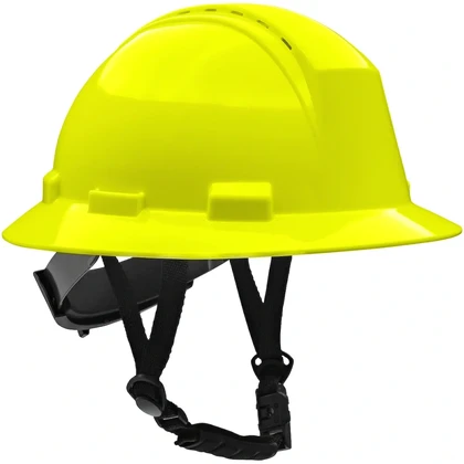 PIP Kilimanjaro Type II Full Brim Hard Hat with with 4-Point Textile Suspension and Vented Wheel ...