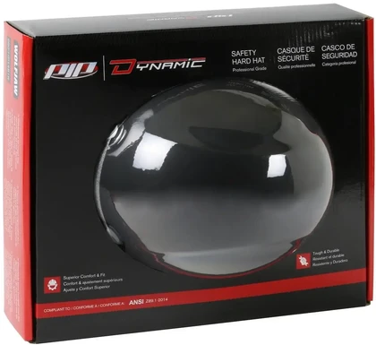 PIP Wolfjaw Full Brim Smooth Dome Hard Hat 8-Point Riveted Suspension and Wheel-Ratchet Adjustmen...