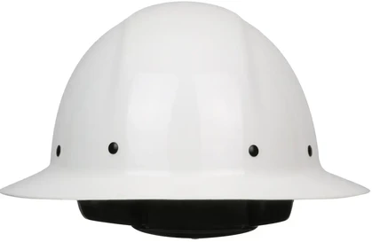 PIP Wolfjaw Full Brim Smooth Dome Hard Hat 8-Point Riveted Suspension and Wheel-Ratchet Adjustmen...