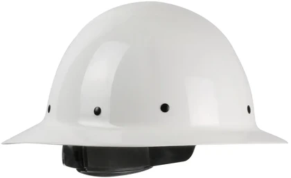 PIP Wolfjaw Full Brim Smooth Dome Hard Hat 8-Point Riveted Suspension and Wheel-Ratchet Adjustmen...